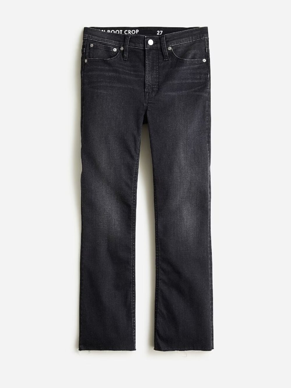 J.Crew 9" Billie Demi-Boot Crop Black Jeans Size 26